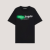 Palm Angels Brand Black Spray City T-Shirt