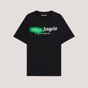 Palm Angels Brand Black Spray City T-Shirt