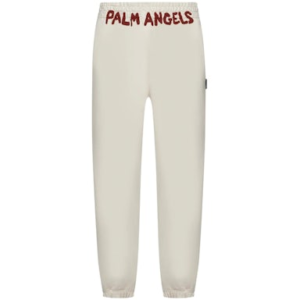 Palm Angels Brand Elasticated White Sweat Pants