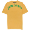 Palm Angels Brand Yellow T-Shirt