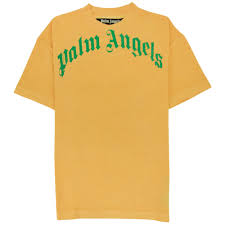 Palm Angels Brand Yellow T-Shirt