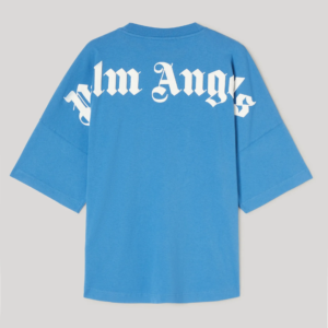 Palm Angels Brand Logo Blue T-Shirt